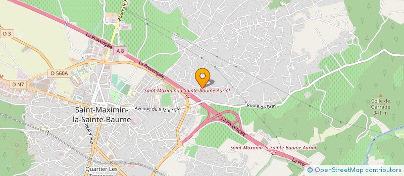 localisation de l'entreprise L'ASSOCIATION POUR LA PROMOTION DE LA SECURITE DES PERSONNES DES BIENS ET DE L'ENVIRONNEMENT à SAINT-MAXIMIN-LA-SAINTE-BAUME