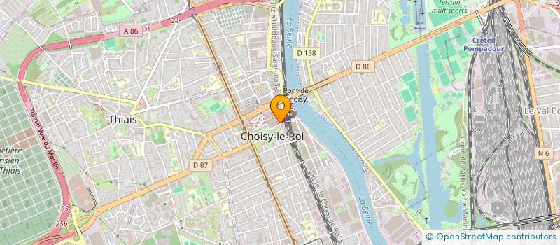 localisation de l'entreprise L'ASSOCIATION RESSOURCES URBAINES à CHOISY-LE-ROI