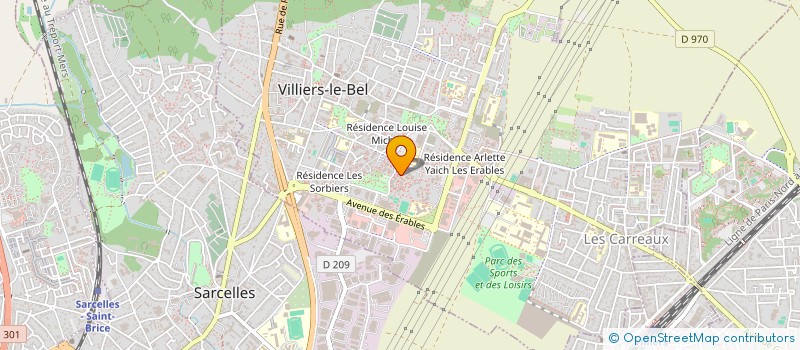 localisation de l'entreprise L'ASSOCIATION SARATI DE KOUROUSSA  VILLIERS-LE-BEL