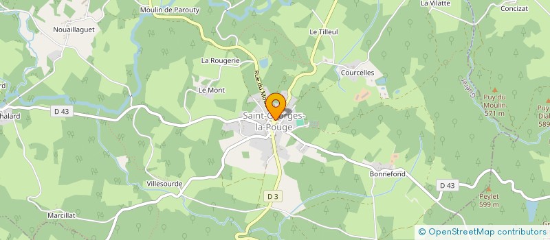 localisation de l'entreprise L'ASTEROIDE 23  SAINT-GEORGES-LA-POUGE