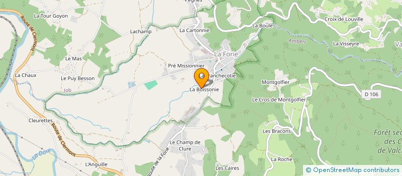 localisation de l'entreprise L'ASTRAGALE 63, ATELIERS DE DANSE ET DE PILATES  LA FORIE