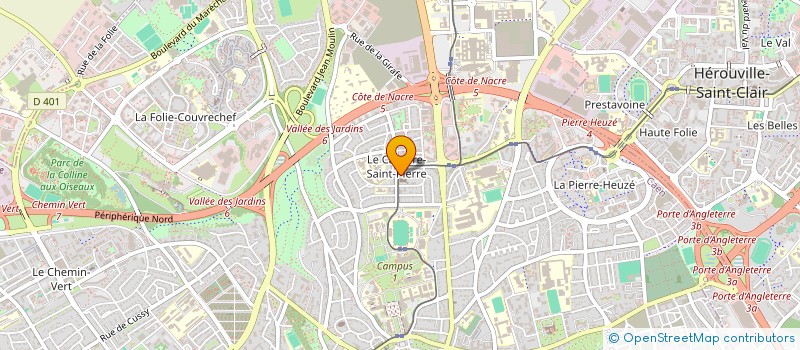 localisation de l'entreprise L'ASTRAGALE à CAEN