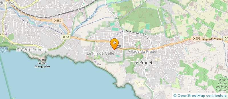 localisation de l'entreprise L'ASTRAGALE  LE PRADET