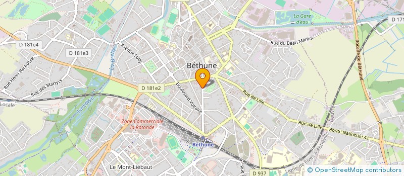localisation de l'entreprise L'ATELIER 210 à BETHUNE