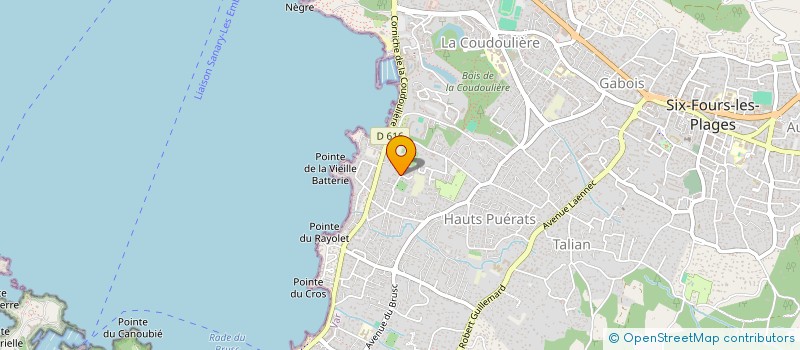 localisation de l'entreprise L ATELIER 2A à SIX-FOURS-LES-PLAGES
