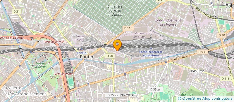 localisation de l'entreprise L'ATELIER à PANTIN
