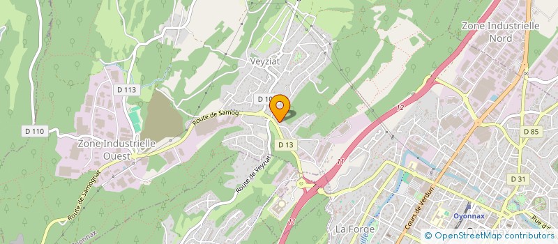 localisation de l'entreprise L'ATELIER à OYONNAX