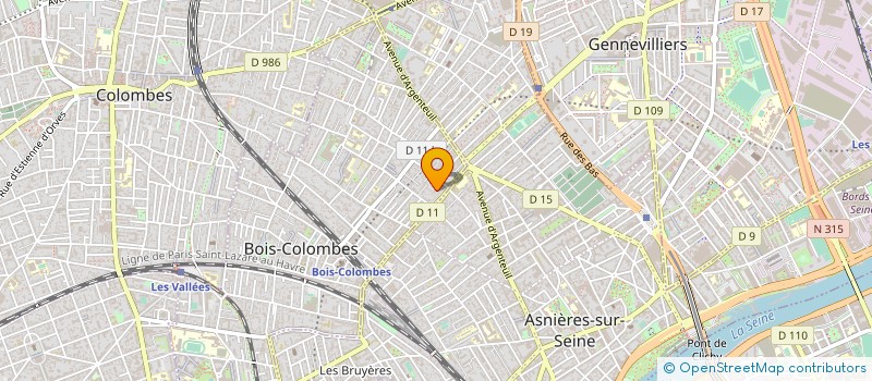 localisation de l'entreprise L'ATELIER  BOIS-COLOMBES