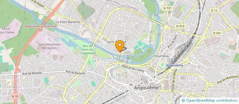 localisation de l'entreprise L ATELIER à ANGOULEME