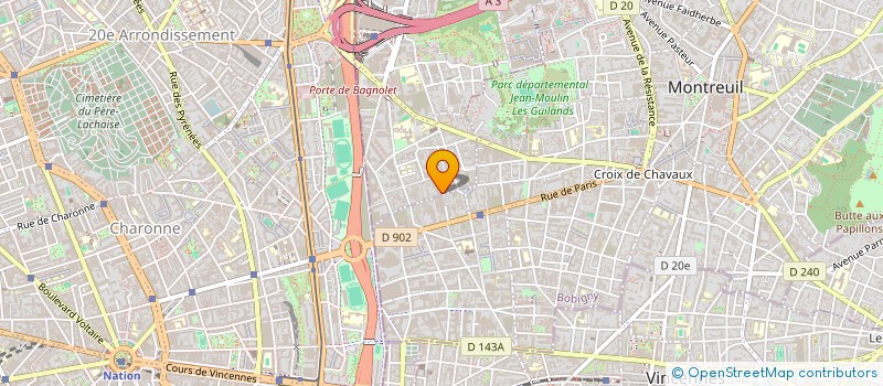 localisation de l'entreprise L'ATELIER à BAGNOLET