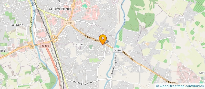 localisation de l'entreprise L'ATELIER 7  ALES