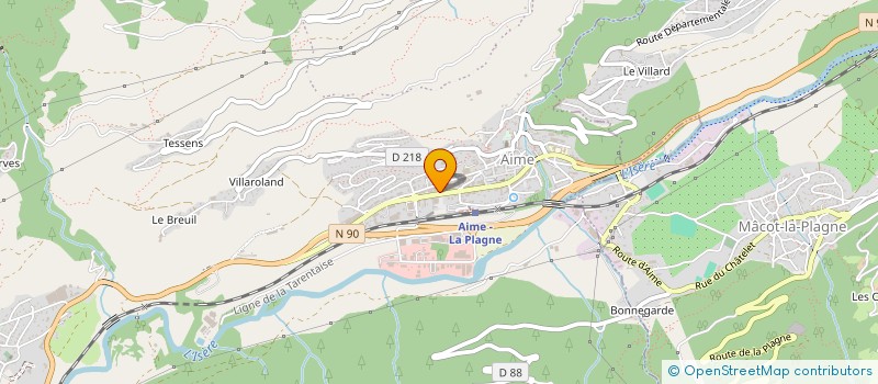 localisation de l'entreprise L'ATELIER  AIME-LA-PLAGNE