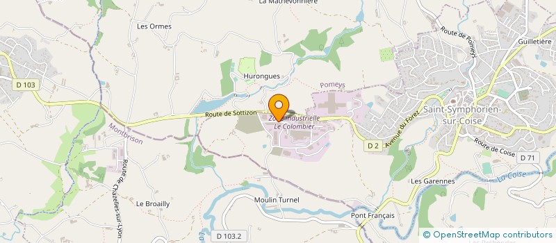 localisation de l'entreprise L'ATELIER à SAINT-SYMPHORIEN-SUR-COISE