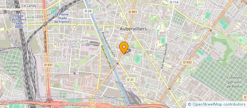 localisation de l'entreprise L'ATELIER  AUBERVILLIERS