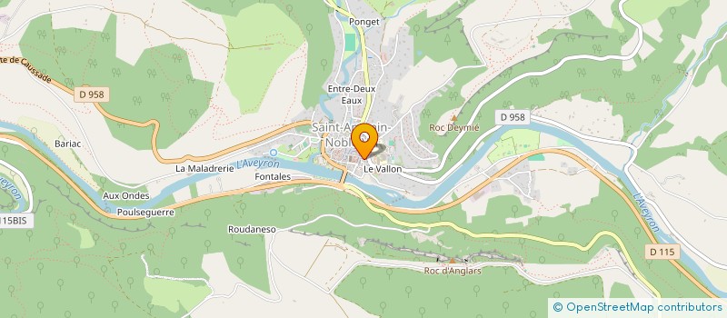 localisation de l'entreprise L'ATELIER à SAINT-ANTONIN-NOBLE-VAL