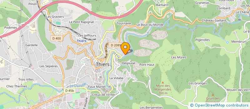 localisation de l'entreprise L'ATELIER à THIERS