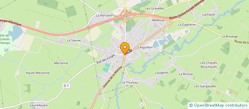 localisation de l'entreprise L'ATELIER à GOUZON