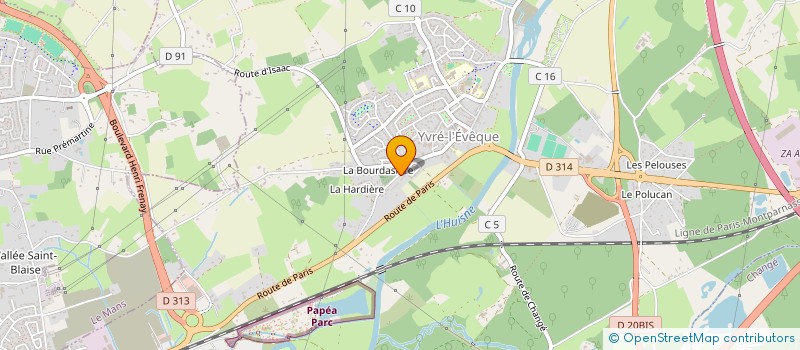 localisation de l'entreprise L'ATELIER A 4 MAINS à YVRE-L'EVEQUE