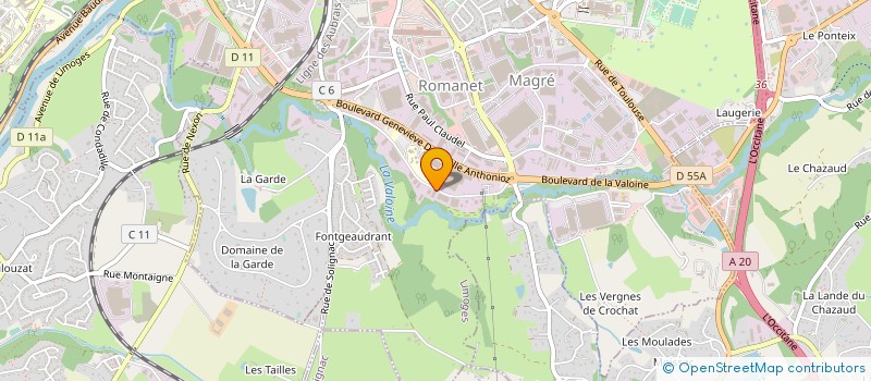 localisation de l'entreprise L'ATELIER AU FIL DE SOI à LIMOGES