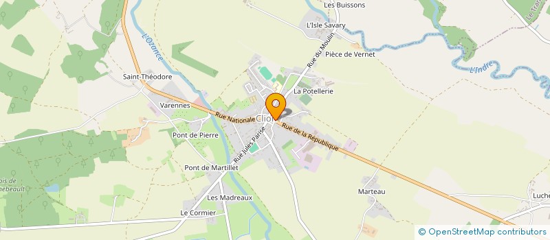 localisation de l'entreprise L'ATELIER AUTO à CLION