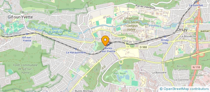 localisation de l'entreprise L'ATELIER BIEN-ETRE  BURES-SUR-YVETTE