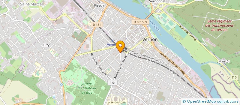 localisation de l'entreprise L'ATELIER BOHEME  VERNON