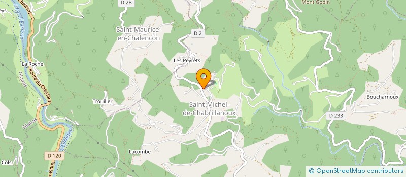 localisation de l'entreprise L'ATELIER BOIS  SAINT-MICHEL-DE-CHABRILLANOUX