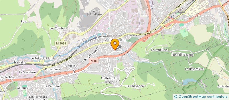 localisation de l'entreprise L'ATELIER BOIS DARGET  LA RICAMARIE