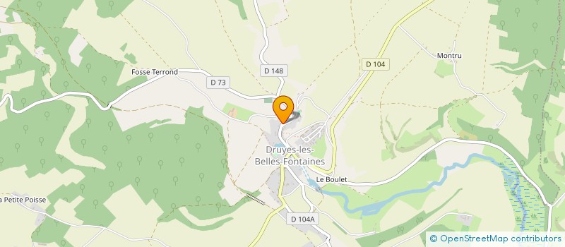 localisation de l'entreprise L'ATELIER BONNE-MINE, MOMENTS D'ECHANGES ET DE PRATIQUE ARTISTIQUE EN LIEN AVEC LE PATRIMOINE  DRUYES-LES-BELLES-FONTAINES