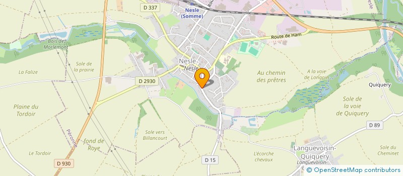 localisation de l'entreprise L'ATELIER CAPILLAIRE à NESLE