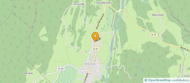 localisation de l'entreprise L'ATELIER CHARPENTE  BRENOD