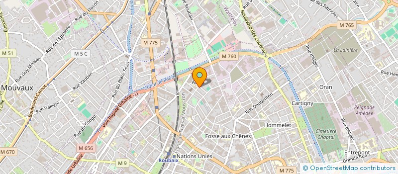 localisation de l'entreprise L ATELIER CULTUREL  ROUBAIX