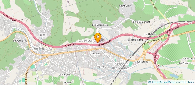 localisation de l'entreprise L'ATELIER D'ALBERT  LE CANNET-DES-MAURES