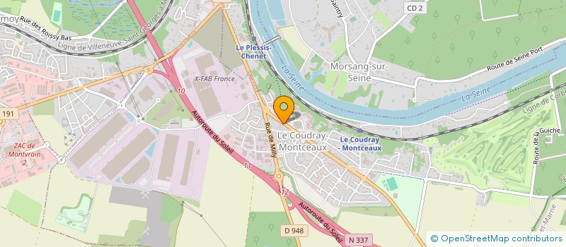 localisation de l'entreprise L'ATELIER D'AMELIE  LE COUDRAY-MONTCEAUX