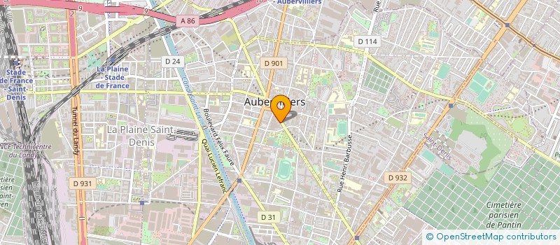 localisation de l'entreprise L'ATELIER D ANGLAIS à AUBERVILLIERS