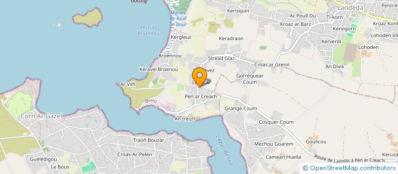 localisation de l'entreprise L'ATELIER D'AQUARELLE  LANDEDA