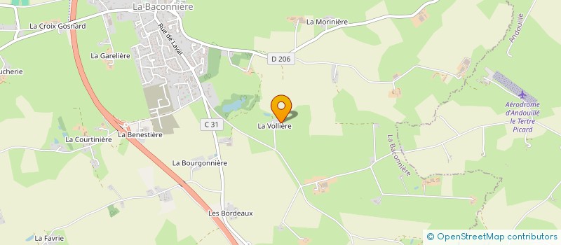 localisation de l'entreprise L'ATELIER D'EBENISTERIE DE LA VOLIERE  LA BACONNIERE
