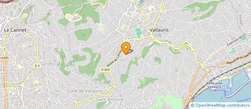 localisation de l'entreprise L ATELIER DE COIFFURE à VALLAURIS