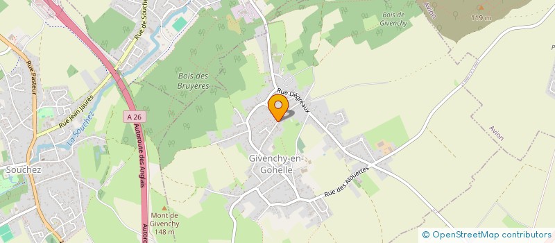 localisation de l'entreprise L ATELIER DE CORALIE à GIVENCHY-EN-GOHELLE