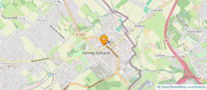 localisation de l'entreprise L'ATELIER DE COUTURE à FERNEY-VOLTAIRE