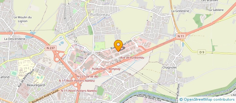 localisation de l'entreprise L'ATELIER DE L'AUDIOVISUEL à PUILBOREAU
