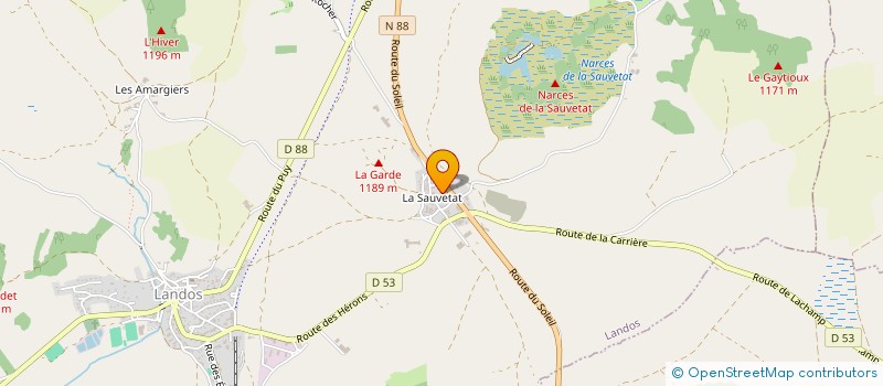 localisation de l'entreprise L'ATELIER DE LA PIERRE à LANDOS