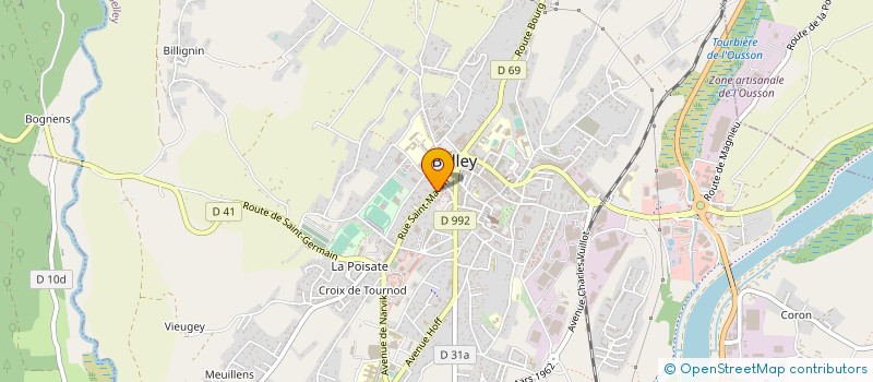 localisation de l'entreprise L'ATELIER DES COULEURS  BELLEY