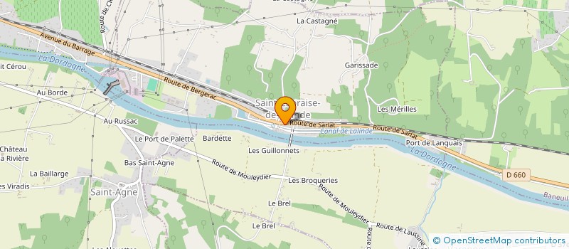localisation de l'entreprise L'ATELIER DES COULEURS à SAINT-CAPRAISE-DE-LALINDE