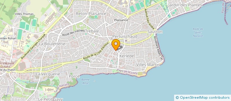 localisation de l'entreprise L'ATELIER DES COULEURS DE LA PRESQU'ILE  SAINT-NAZAIRE