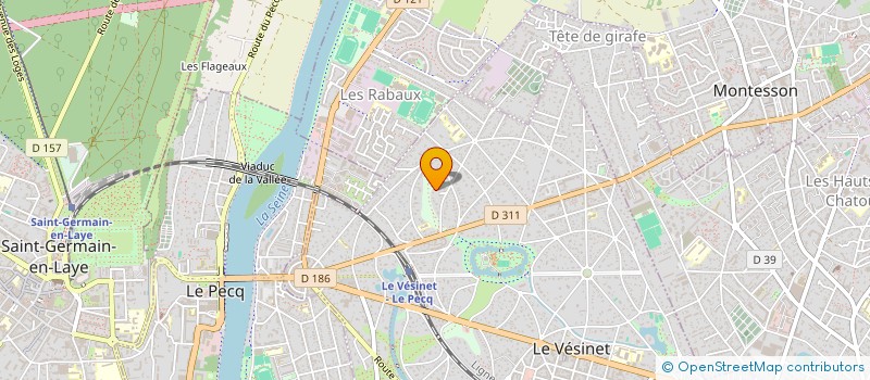 localisation de l'entreprise L'ATELIER DES CREATEURS  LE VESINET