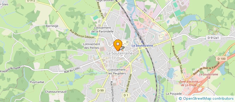 localisation de l'entreprise L'ATELIER DES CURIOSITES à LA SOUTERRAINE