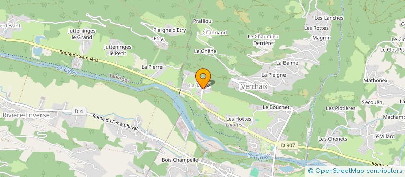 localisation de l'entreprise L'ATELIER DES FASCINES  VERCHAIX