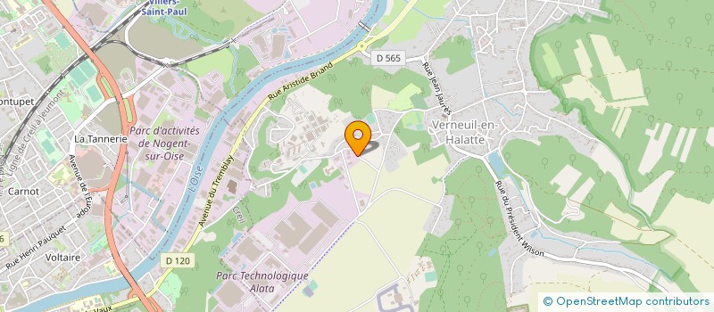 localisation de l'entreprise L'ATELIER DES MENUISIERS à VERNEUIL-EN-HALATTE