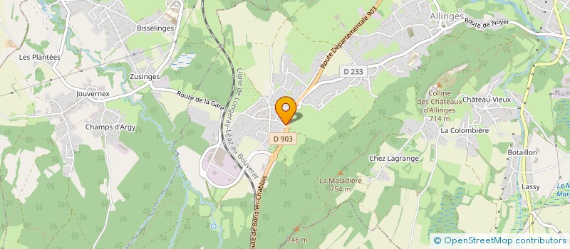 localisation de l'entreprise L'ATELIER DES PAINS  ALLINGES